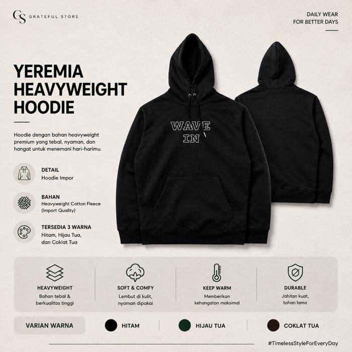 Yeremia Heavyweight Hoodie - Heavyweight Cotton Fleece (Import Quality)