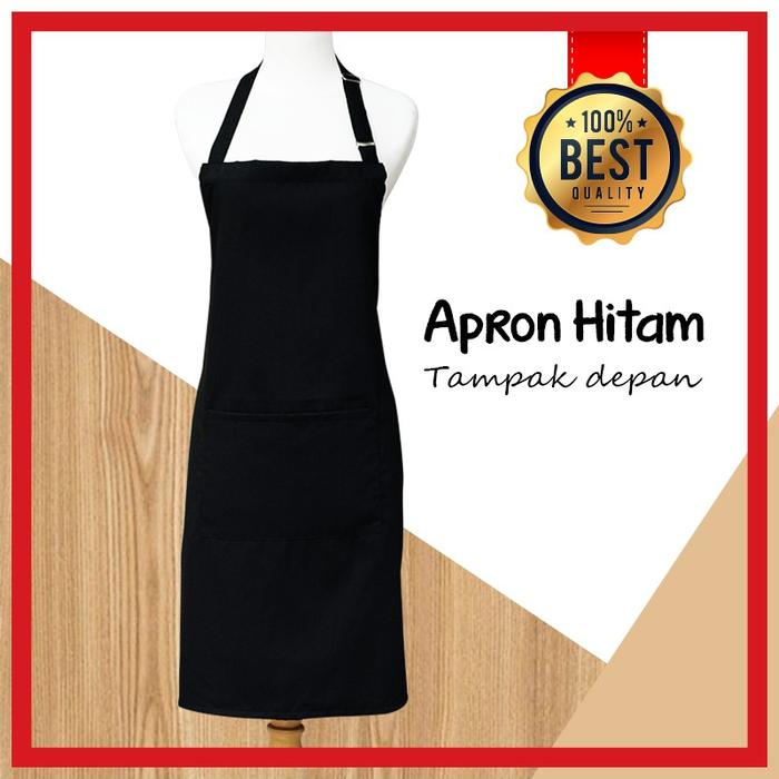 Apron/celemek hitam polos�