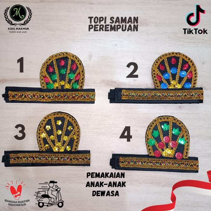 Topi Tari Saman Aceh / Topi Tari Aceh Anak Laki-Laki Perempuan topi tari adat aceh Fashion