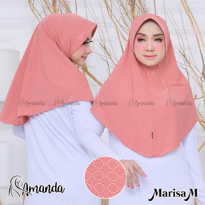 AMANDA - Hijab Instan Marisa Motif Jersey Size M | Hijab Pet Amanda