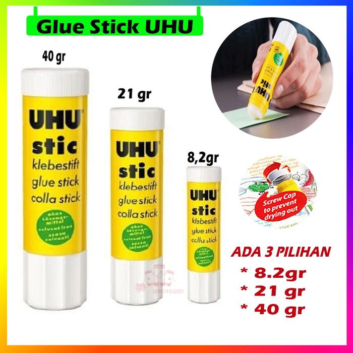 1 BUAH LEM STIK PUTAR UHU STICK STIC STIK BESAR KECIL LEM UHU STICK / LEM UHU 8.2GR / LEM UHU 21GR /