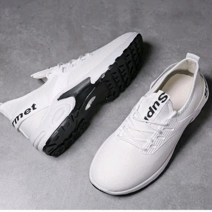 JLV MP25,SEPATU SNEAKER PRIA SPORTY Casual Shoes Hitam Black Putih Kasual Snekers Karet