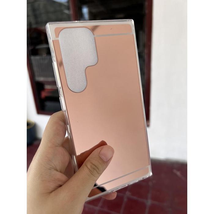 Soft Case Efek Cermin Kompatibel Untuk S23 S23 Plus S23 Ultra S23 Fe S24 S24 Plus S24 Ultra