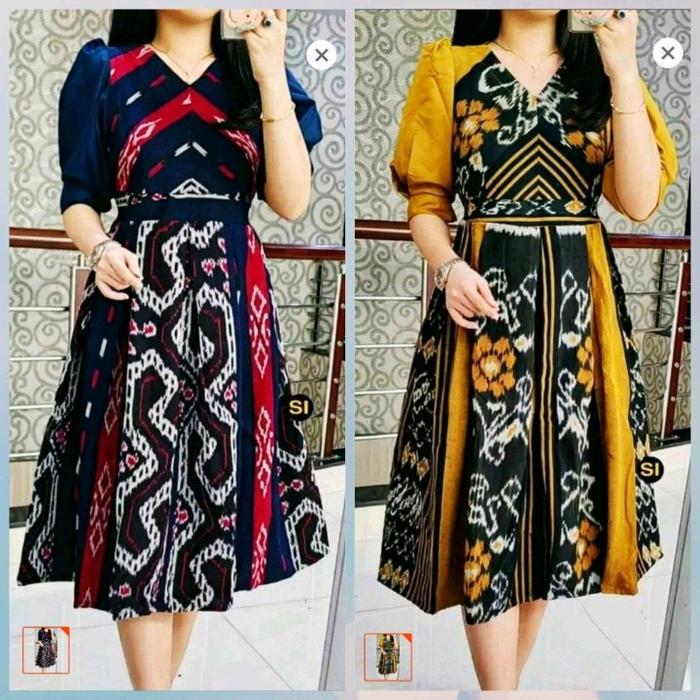 DRESS TENUN WIRU-BAJU TENUN MURAH-BAJU NATAL