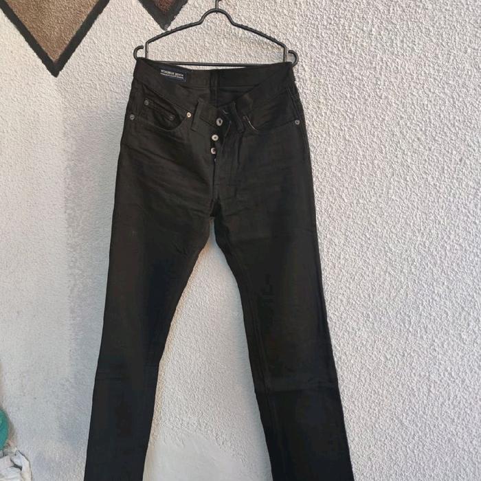 Preloved Wingman Denim BlackxBlack Celana Pria non Selvedge size 30 14oz