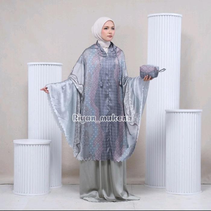 Mukena SYAKILA Bahan Armania Silky 2in1 Jumbo Mewah | By Riyan Mukena.