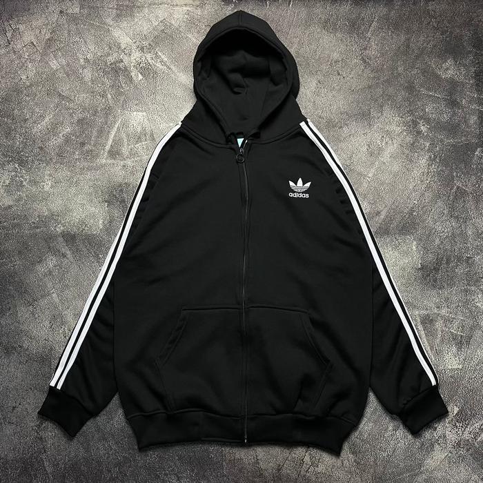 Zipper Hoodie Adidas 3Foil & Firebird Original Full Tag Wos Outerwear Pria Wanita