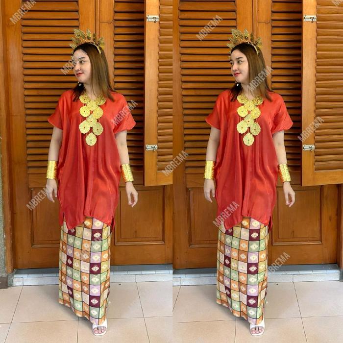 Baju Adat Bugis Makassar Wanita Baju Bodo Tokko Polos Model Segiempat Klasik Organza Seragam Kondang
