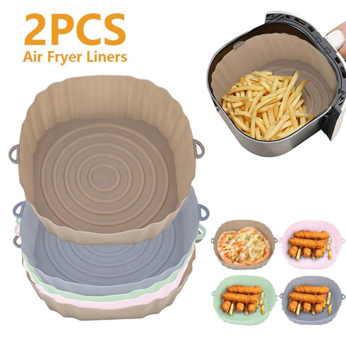 Air Fryer Silicone Tray Oven Baking Tray Pizza Fried Chicken Baking
