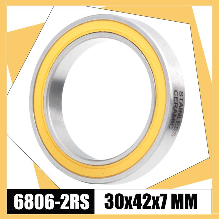 6806-2RS Stainless Bearing 30*42*7 mm ( 1 PC ) ABEC-3 6806 RS Bicycle