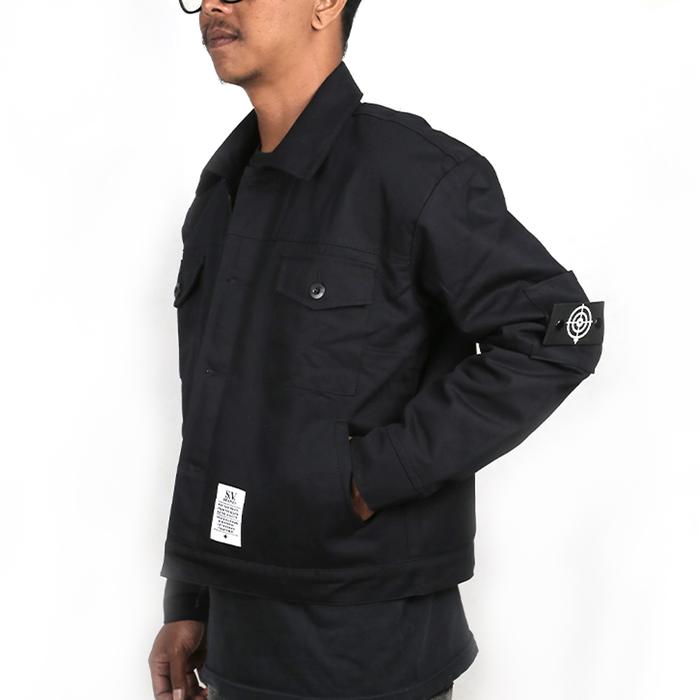 VULCAN - Cropped Jacket Oliver Black - Jaket Outwear Pria Wanita - S.V.Brands