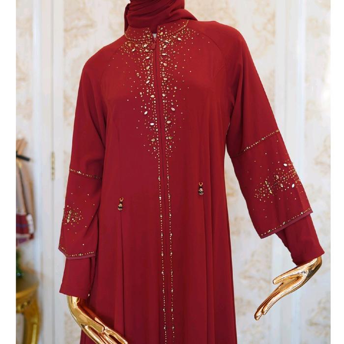 Abaya Hikmat Fashion A5429 Original Maroon | Dark Olive | Grey