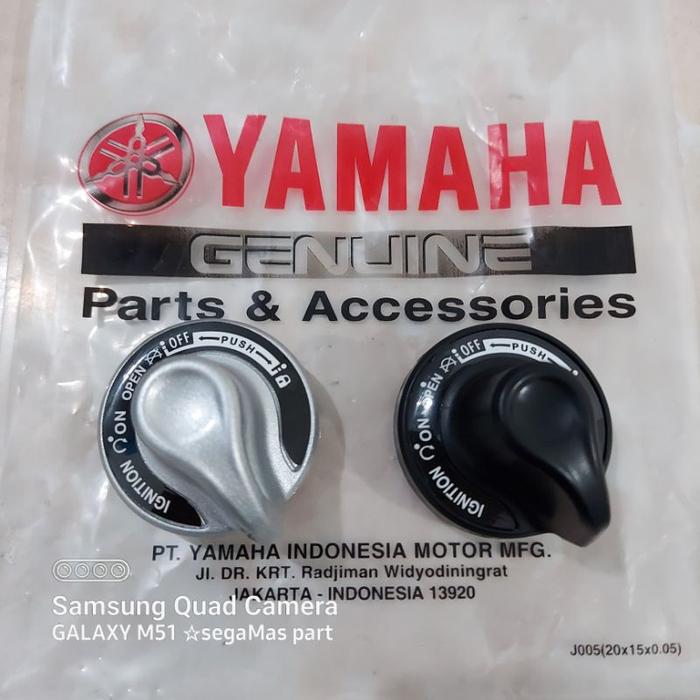 knop knob kunci kontak keyless yamaha aerox xmax nmax fazzio lexi grande filano silver atau hitam or