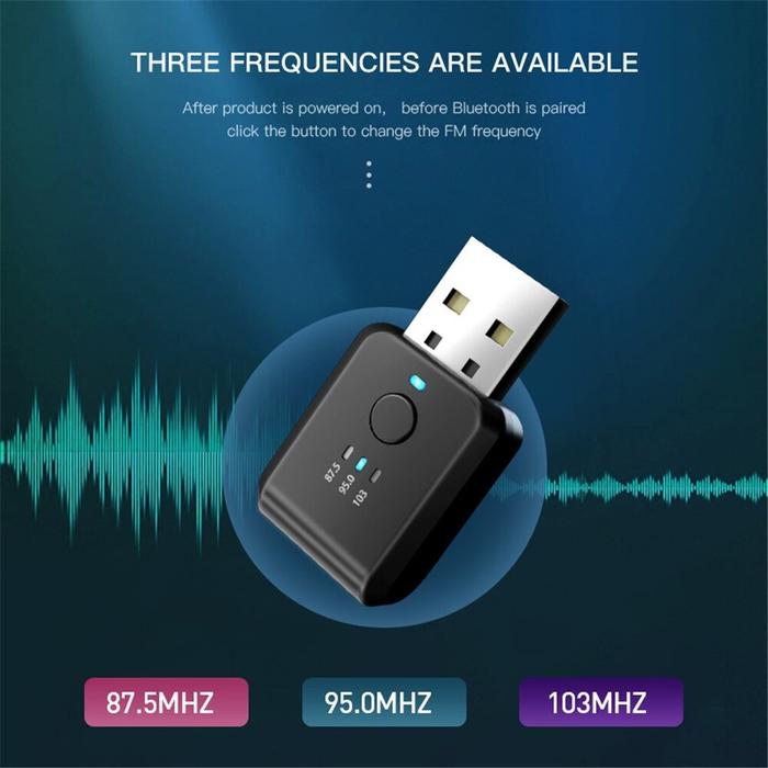 Cahayastore - Bluetooth Car Transmitter | USB Dongle Mobil | FM Transmitter 5.1