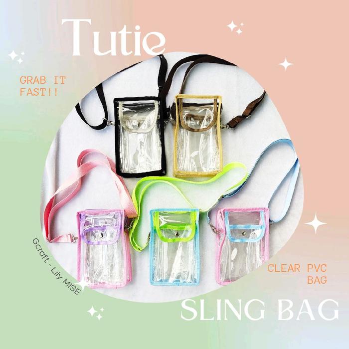 Tutie sling bag - tas hape - tas hp transparan - tas hp mika - tas sling mika - tas mini mika sling 