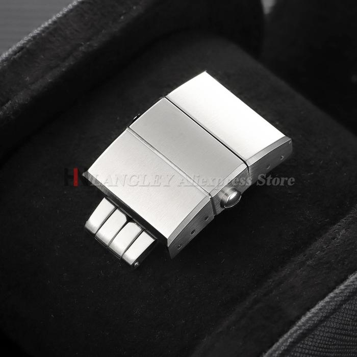 20mm For Ulysse Nardin Athens Watch Strap Folding Buckle Stainless Steel Butterfly Clasp Rubber Sili