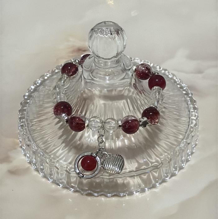 Red Velvet Heart Bracelet Custom Handmade With Love by Silvi On The Beads