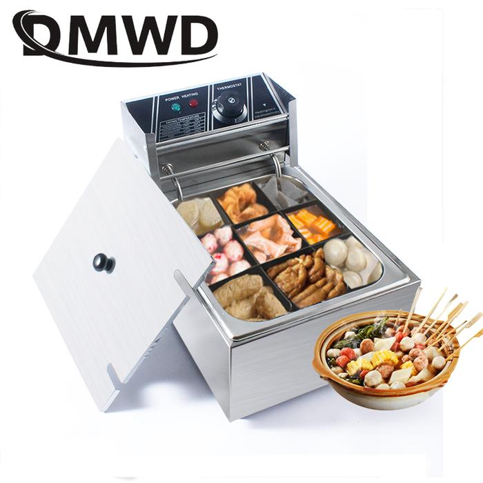 110V Commercial Stainless Steel Kanto Cooking Machine Spicy Hot Pot Stove Electric Food Skewer Stew 