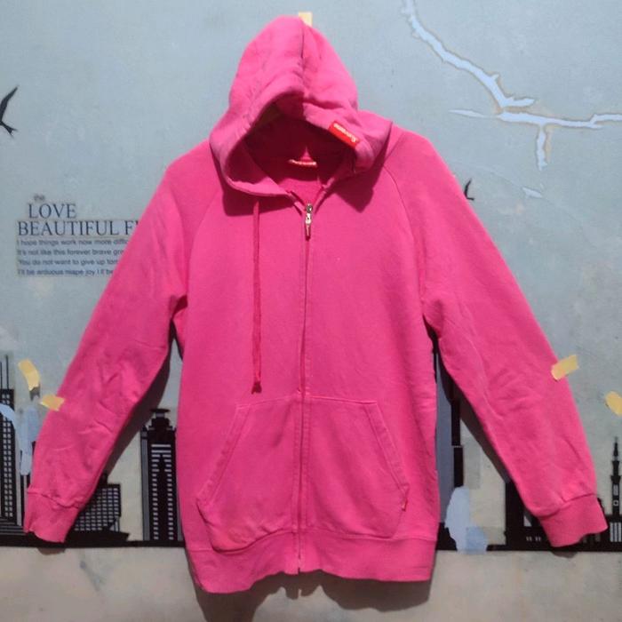 Jaket hoodie sweater SUPREME Pink