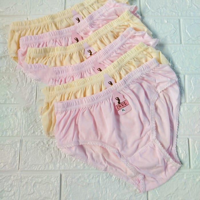3 & 6 Pcs Celana Dalam Wanita Merk Inul CD Wanita Inul Celana Dalam Inul CD Inul Size L XL XXL