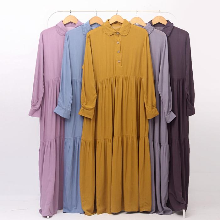 > Gamis Laura/Istana Busana/gamis polos/gamis /gamis terkini/gamis //gamis busui/baju muslim RR