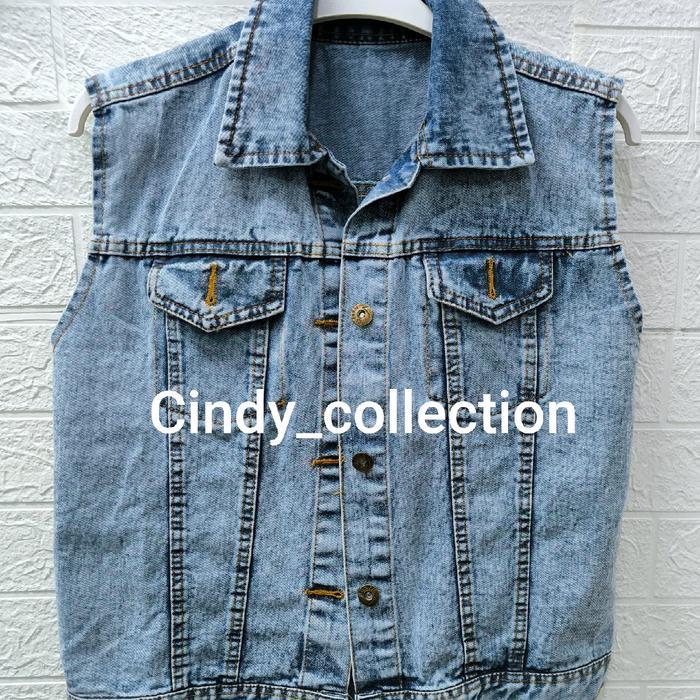 Promo ROMPI JEANS SNOW MUTIARA ROBEK POLOS KERAH ROMPI WANITA VEST JEANS VEST WANITA VEST CEWEK ROMP
