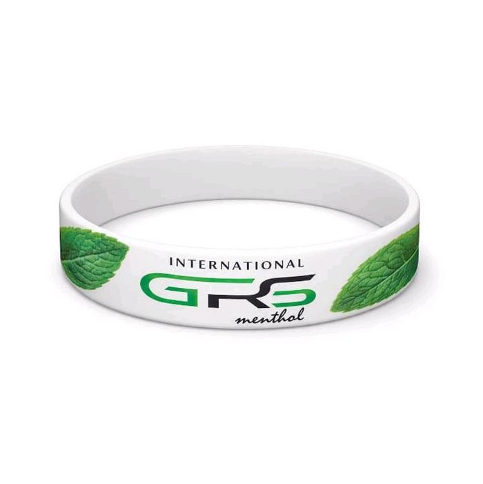 International GRS hijau Gelang Silikon dengan Desain Daun Mint untuk Kenyamanan dan Gaya