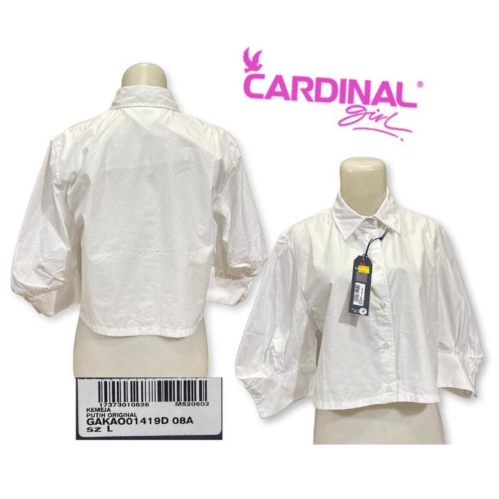 KEMEJA CROP PUTIH CARDINAL GIRL | ORI 100%