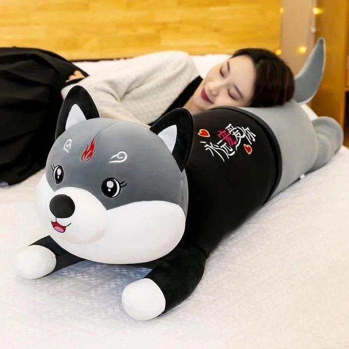 Bantal Guling Kucing Lying Jumbo 90cm Boneka Guling Kucing Lying Bahan Plush Premium