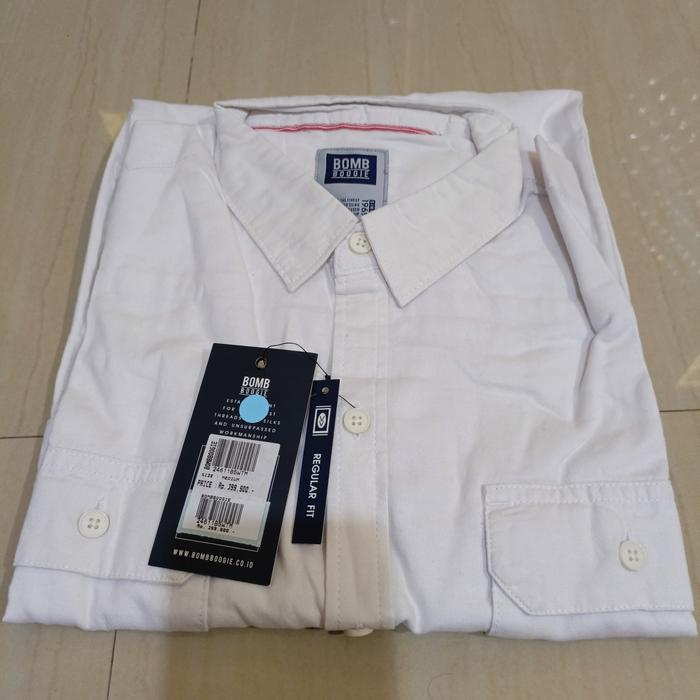 Bombboogie Nation Kemeja Panjang Putih -Reguler Fit 24611B5WT-Size M-ORI