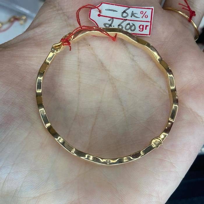 Gelang CTR anak diameter 4cm Emas Asli Kadar 300 6K