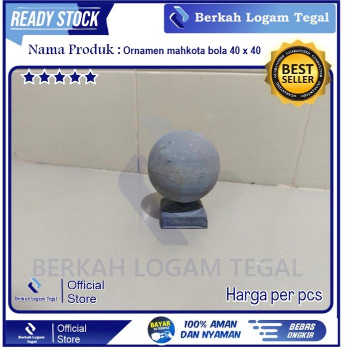Mahkota bola pipa hollow 4x4 aksesoris ornamen pagar besi
