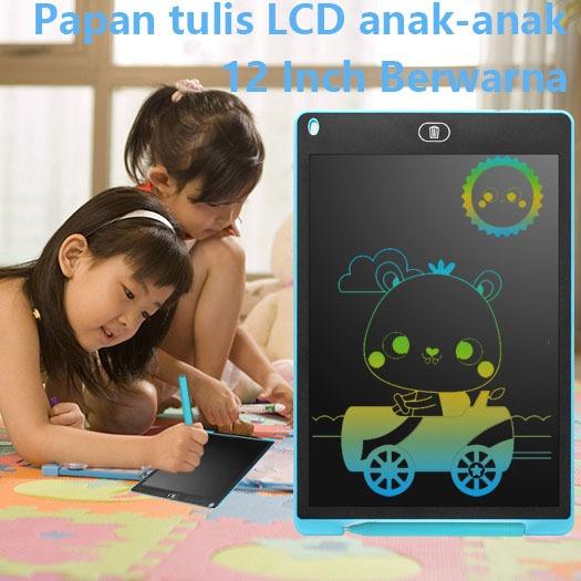 ZIRAYA LCD Drawing Tablet 12 " Berwarna With Stylus Pen Lcd Writing Tablet For Children's Learning