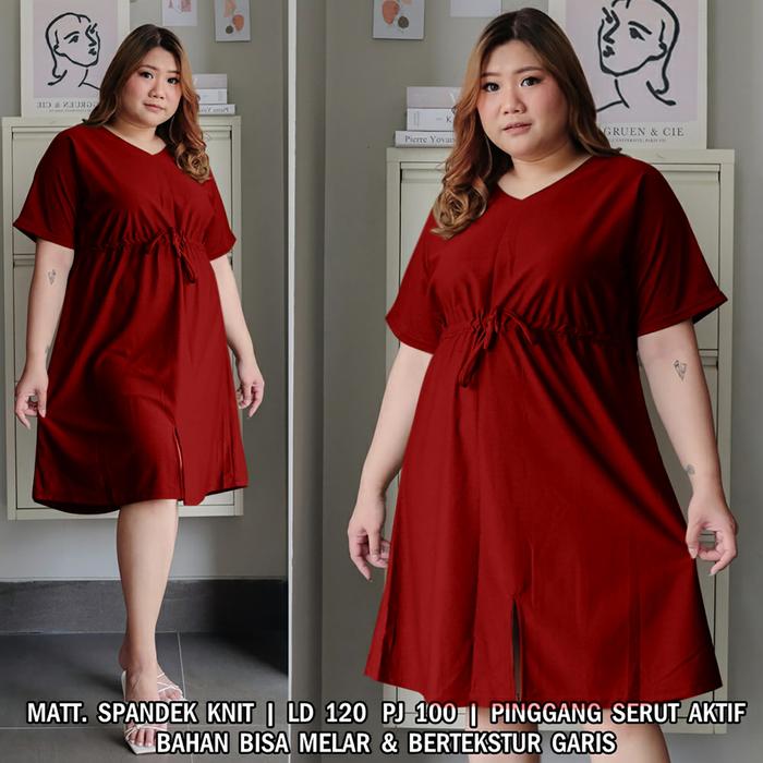 MS Dress Yuan Big Size XXXL Ld 130 cm P 100 cm B 357 gr Cotton Babyterry #4308