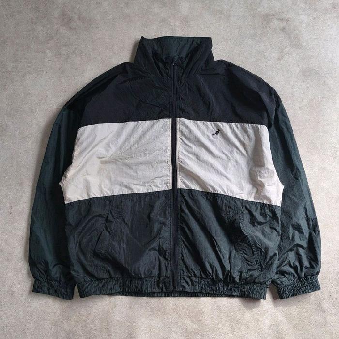 Jaket windbreaker colourblock kangol x zip five bekas