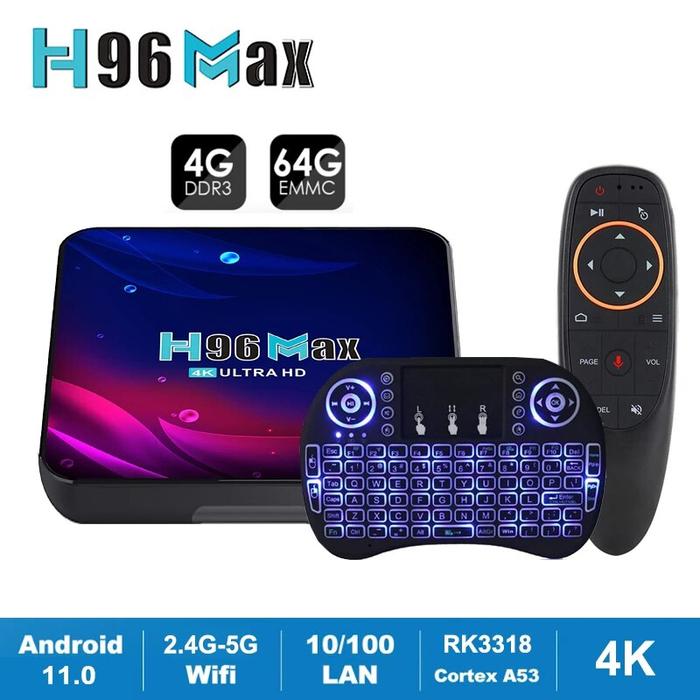 Android TV BOX H96 MAX V11 Smart Android 11.0 Set Top Box 4G 64G