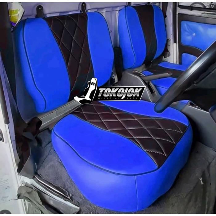 Sarung jok mobil apv pick up cover jok mobil mega carry pick up model rotan/kotak