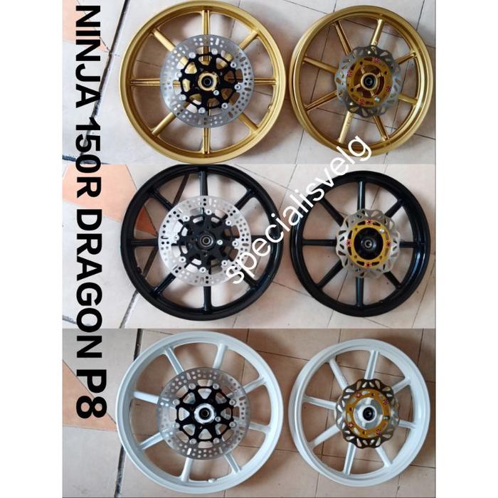 VELG PELAK V ROSSI V ROSSY PALANG 8 P8 NINJA 150R / NINJA 150 SS RING 17 SPRINT DRAGON PLUS PIRINGAN