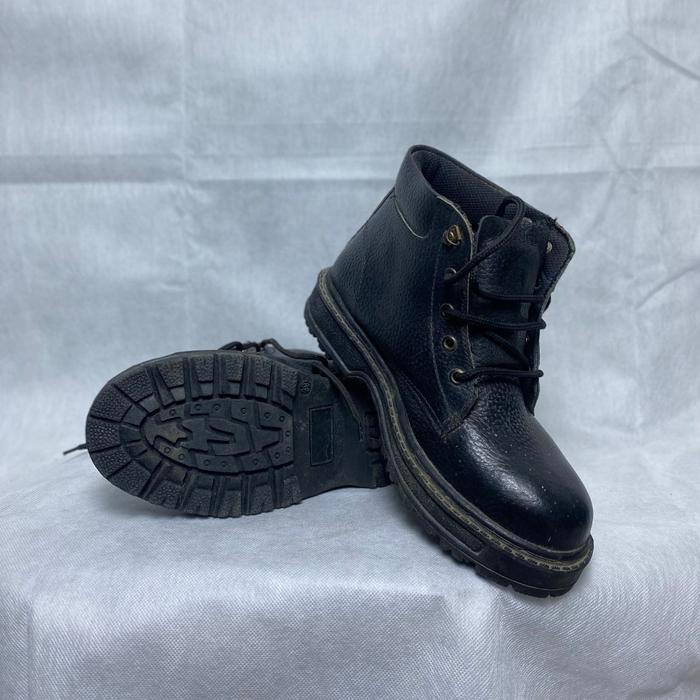 GAHHAR - Sepatu Safety Boot Hitam Pria Casual Formal Kulit Asli 100%
