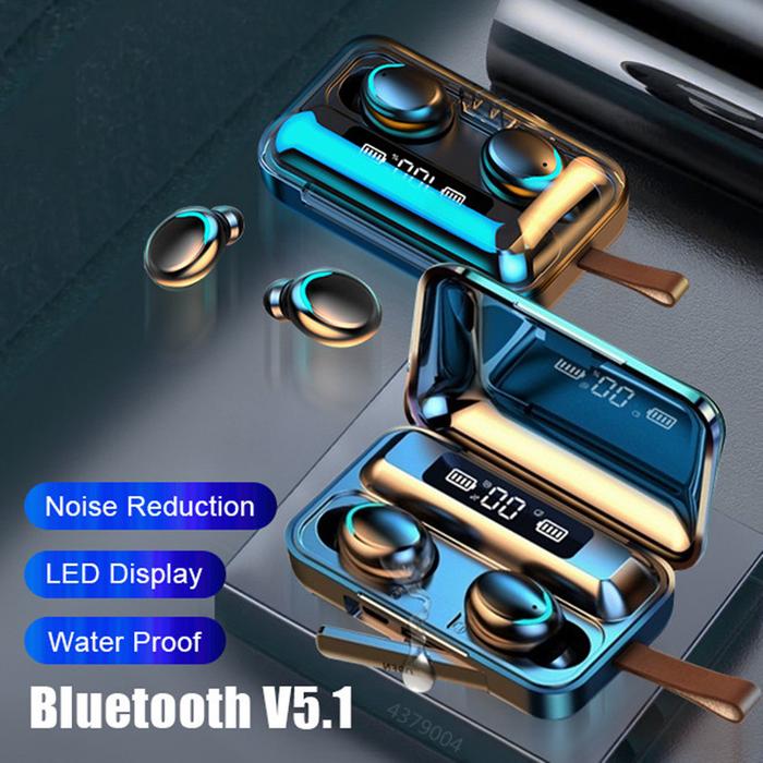 F9 Bluetooth Wireless Headphones IPX7 Waterproof Ear Hooks Bluetooth