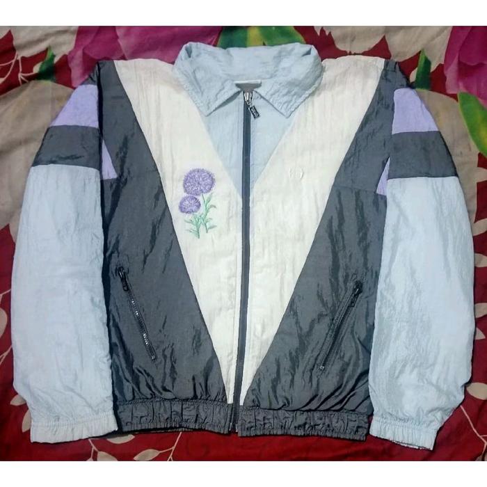 Work Jaket Casual Sergio Tacchini Vintage ColorBlok Flower Second