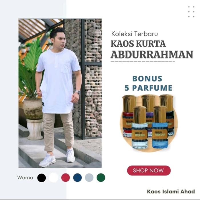 PROMO!! Kurta Abdurrahman Cotton Premium - Bonus Parfum 5 botol