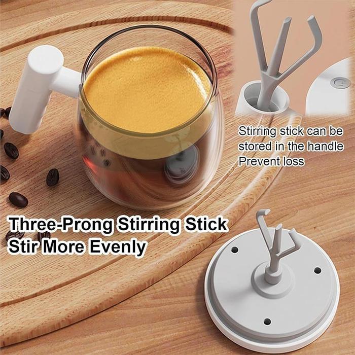 Gelas Mug Kaca Aduk Otomatis Gelas Pengaduk Anti Panas dan Dingin / Automatic Self Stirring Mug Stee