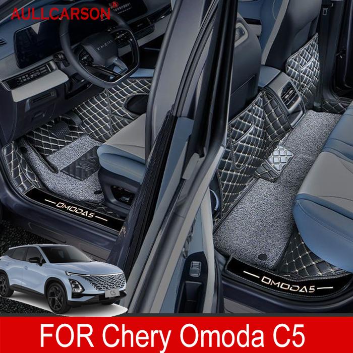 Untuk Chery Omoda C5 FX 2022 2023 Alas Lantai Mobil Lapisan Ganda