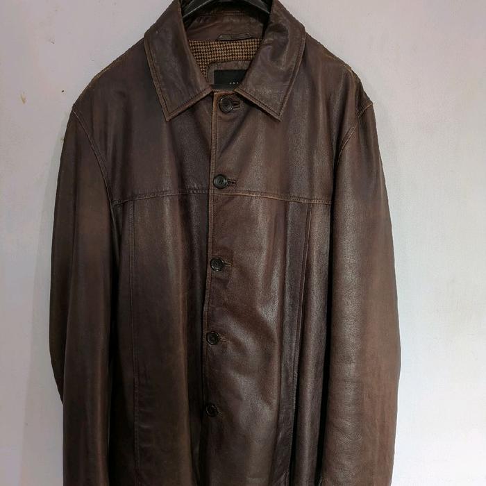 Jaket Blazer Zara Man Kulit Leather Asli