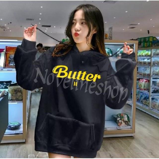 PROMO GUYS HOODIE SWEATER KPOP BTS BUTTER SABLON HITAM PUTIH V KIM TAEHYUNG JUNGKOOK PREMIUM