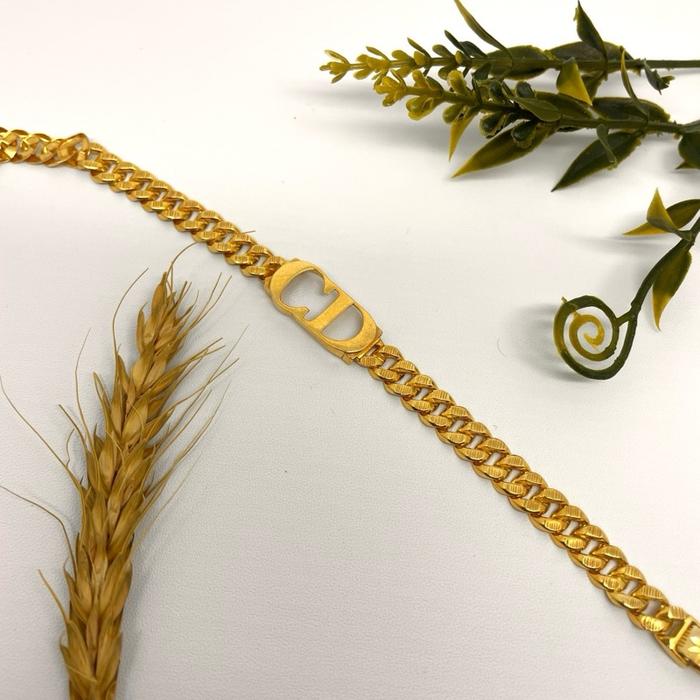 Gelang CD perak warna gold