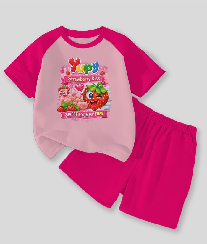Baju Setelan Anak Karakter YUPI STRAWBERRY KISS 3-10 Tahun Fashion Viral