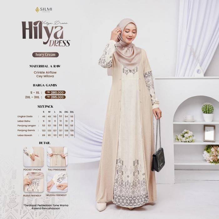 GAMIS SILMI HILYA IVORY SYAR'I