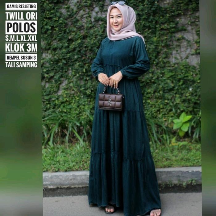 New Gamis Twill Ori Polos Rempel Susun Terbaru